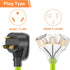 30 Amp to 110V Adapter Power Cord for RV,NEMA TT-30P to 5-15R/5-20R T-Blade Household Connectors,Generator Adapter Cord with LED Indicator,10 gaug...