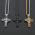 Cross Pendant for Car Rear View Mirror Decor Prayer Hanging Ornament Stainless Steel Celtic Knot Cross Necklace Men Boys Christian Gift (Silver)...