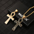 HZMAN Stainless Steel Large Ankh Cross Pendant Ancient Egyptian Hieroglyphic Symbol 22+2 Inch Chain...