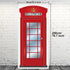 English Phone Booth Door Cover, Large Fabric Red Telephone Box Door Cover Home Jointed Phone Box Decor Banner for Photo Backdrop British Internati...