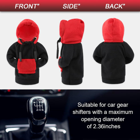 Gear Shift Hoodie, Upgraded Universal Hoodie Car Gear Shift Cover, Funny Shifter Hoodie, 5.9 Inch Car Shifter Stick Protector Decoration(Mixed Bla...