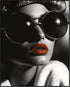 Posterizer 1 pcs-girly chic classic beauty-red lips and sunglasses 2-Photography Art Gift for Women, Fashionistas, Designer Fashion Fans Decor fo...