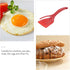 Alipis 2 in 1 Grip and Flip Spatula Tongs Egg Flipper Tong Pancake Fish French Toast Omelet Making for Home Kitchen Cooking Tool Red...