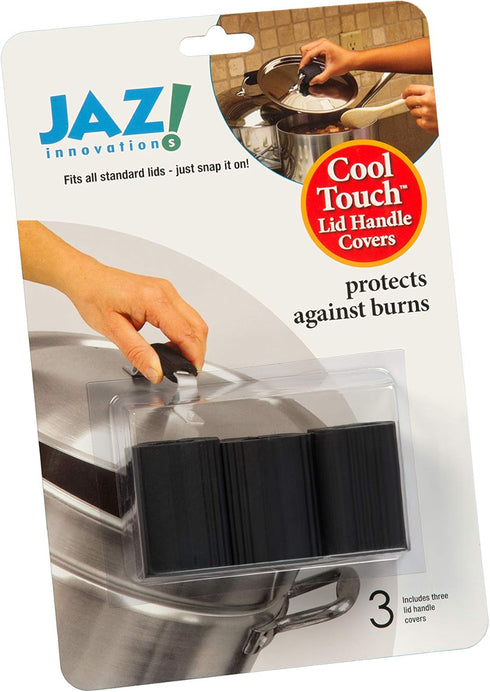 Touch Covers (Set of 3) -Fits on Any Pot Handle or Lid and Remains Cool, size:a, Black...