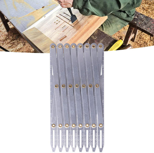 Expanding Sewing Gauge, Aluminum Sewing Gauge Adjustable Length Equal Space Divider Multifunctional Button Space Guide for Buttons Pleats Crafts...