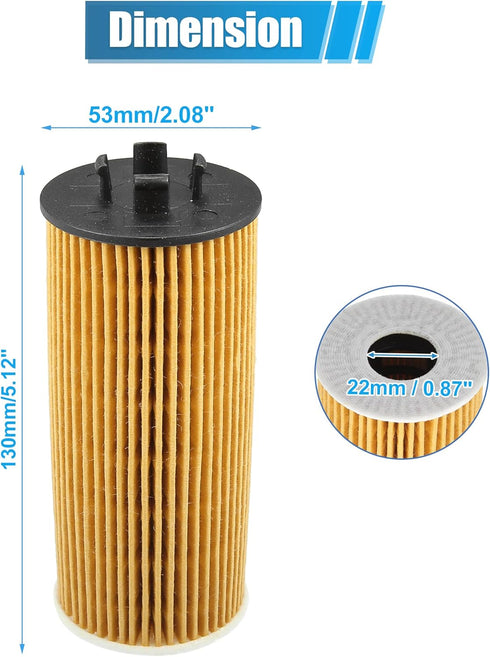 X AUTOHAUX Engine Oil Filter Replacement 11428570590 11428575210 Oil Fuel Filter for Mini Cooper Clubman Base S 1.5L L3 - Gas 2.0L L4 - Gas 2016...