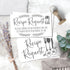 50 Bridal Shower Recipe Request Cards - Laurel and Utensil Silhouette Design - Invitation Inserts...