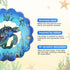Sea Turtle Wind Spinner, Garden Wind Spinners 3D Hanging Turtle Garden Decor Metal Wind Kinetic Sculpture Gifts for Women Girls Outdoor Indoor Orn...