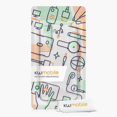kwmobile Case Compatible with Samsung Galaxy S22 Case - Soft Slim Metallic TPU Silicone Cover - Metallic Silver...