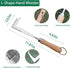 3 Pack Weed Puller Tool, Grandpas Weeder Tool, Manual Stainless Steel Weeding Tool, L-Shape Crack Sickle and 4 Teeth Weeder Tool with Gloves for L...