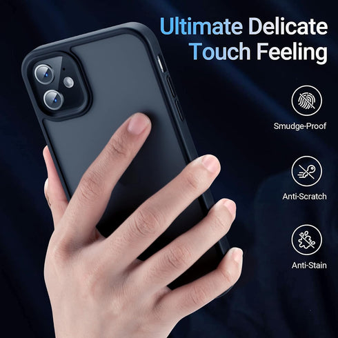for iPhone 11 Phone Case, Shockproof for iPhone 11 Case, Military Grade Drop Protection, Protective Hard Back Slim Translucent Case for iPhone 11 ...
