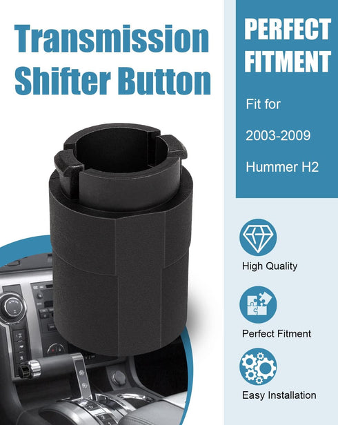 Transmission Shifter Button Gear Shift Handle Knob Button Black for Hummer H2 2003 2004 2005 2006 2007 2008 2009...