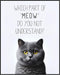 Posterizer 1 pcs-Which Part of Meow Do You Not Understand-for cat lovers-Comedy Art-Art for Animal Lovers- UNFRAMED Wall Art...