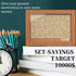 10000 Dollar Cash Target & Numbers Wooden Money Savings Box - Perfect Cash Saver & Best Gift for Friends (Dark Brown)...