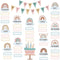 Boho Bulletin Board Decorations Set Classroom Decor Boho Rainbow Birthday Chart Bulletin Board Decorations Wall Decoration Cutouts for School Bull...