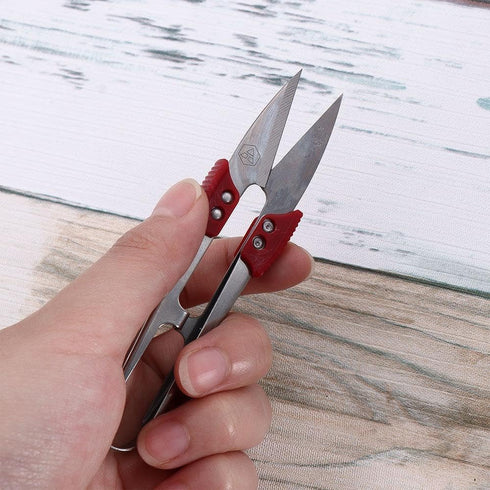 Silver Stainless Steel U Sewing Scissors Clippers, 4.3in Mini Small Snips Trimming Nipper Thread Sewing Cutter for Stitch, Crafts, DIY Projects Cu...