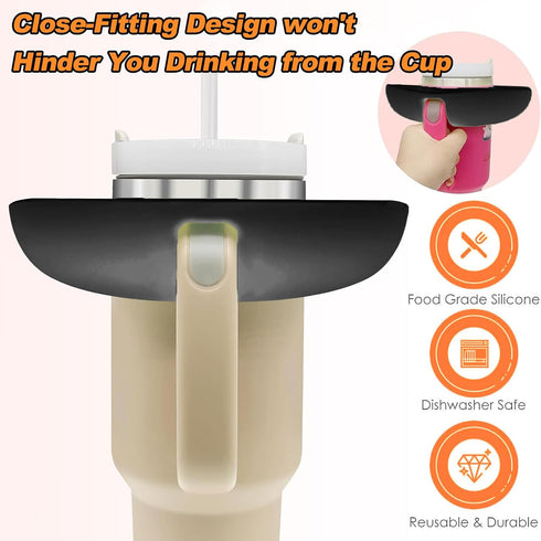 Snack Bowl for Stanley 40 oz Tumbler with Handle, Silicone Reusable Snack Ring Snack Tray Fits for Stanley Cup 1.0/2.0, Suitable for Cinema, at Ho...