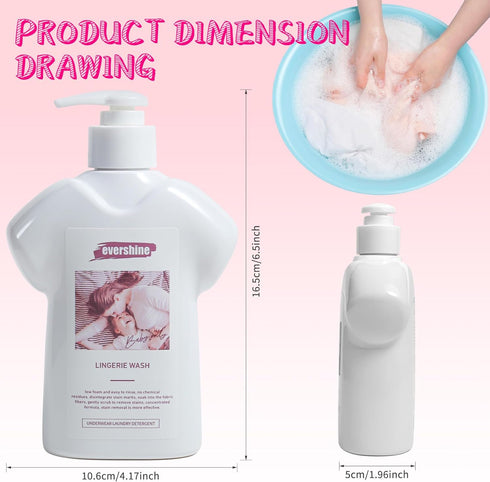 Lingerie Detergent - Double Concentrated, Lady Scented, Delicate Underwear Cleaning Liquid - 10.14 Fl Oz (1, Vanilla)...