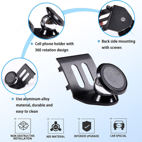 Car Phone Mount Fit for Fiat 500 2010 2011 2012 2013 2014 2015,Phone Mount for Car Vent,Dashboard Hands Free Car Phone Holder Mount,Retractable St...