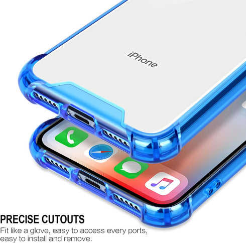 SALAWAT iPhone Xr Case, Clear Slim Anti Scratch Protective Cover with Reinforced Corners - TPU Bumper Shockproof - Blue Purple...