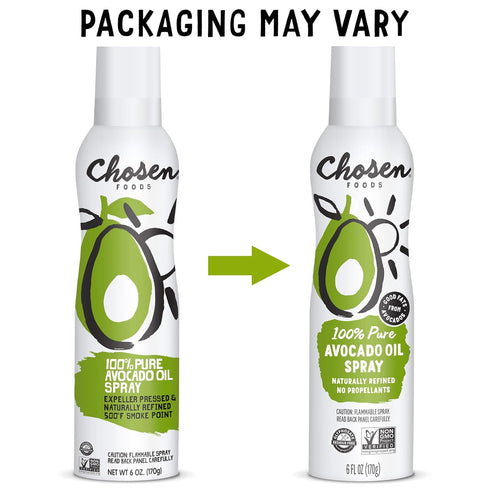 Chosen Foods 100% Pure Avocado Oil Spray, Keto and Paleo Diet Friendly, Kosher Cooking Spray for Baking, High-Heat Cooking and Frying (6 oz, 2 Pac...