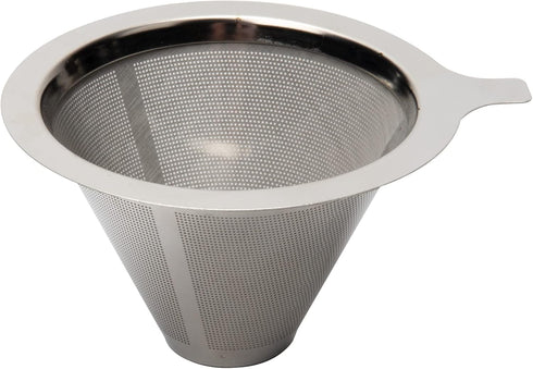 Mind Reader Pour Over Coffee Maker, Single Serve, Reusable Stainless Steel Filter, Glass, 4.76" L x 5.98" W x 6.3" H, Clear...