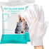 12 Pcs Dog & Cat Cleaning Glove Wipes,Dog & Cat Pet Bath Wipes,Cleaning and Deodorizing Pet Grooming Gloves,No-Rinse Disposable Wipes,Cleans-Sooth...
