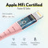 Overtime iPhone Charger Cable (1 Pack), Apple MFi Certified Lightning Cable 6ft Braided Nylon USB Cord for iPhone 14/13/12/11/Pro/Max/Mini/SE/XR/X...