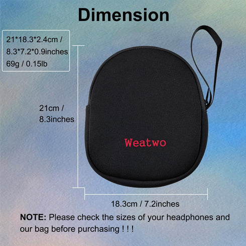 Computer Headsets Headphone Storage Bag, Wired/Wireless Headset Lightweight Case Soft Neoprene Cover Travel Carrying Pouch for Jabra Evolve 20 30 ...