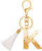 Initial Letter Keychain for Women Birthday gift To Little Girls Tassel Butterfly Pendant Key Ring for Backpack...