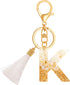 Initial Letter Keychain for Women Birthday gift To Little Girls Tassel Butterfly Pendant Key Ring for Backpack...