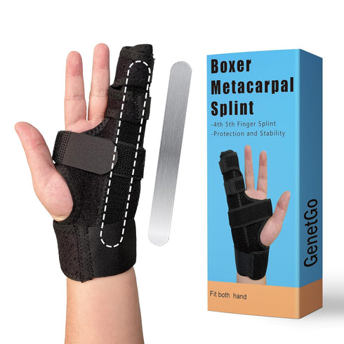 Boxer Break Metacarpal Splint Brace - 4th or 5th Finger Splint Support (Medium)...