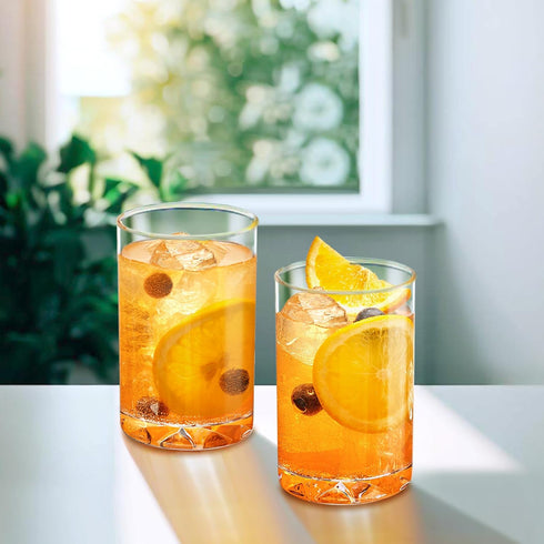 Amazing Abby - Liberty - 10-Ounce Plastic Tumblers (Set of 6), Plastic Drinking Glasses, All-Clear Reusable Plastic Cups, BPA-Free, Shatter-Proof,...