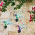 Metal Hummingbird Wall Decor, 12" Large Hanging Metal Birds Outdoor Wall Decor Art, Flowers Wings Hummingbird Decor for Garden Yard Patio Fence Li...