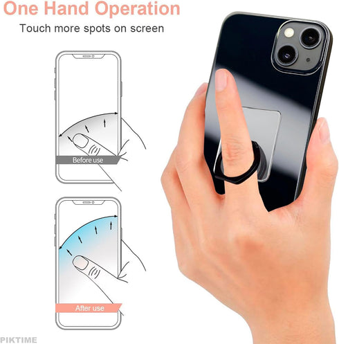Cell Phone Ring Holder Finger Kickstand - 4Pcs Cell Phone Case Ring Stand 360 Rotation Phone Holder Clear Popsockets with Finger Ring - iPad Kicks...