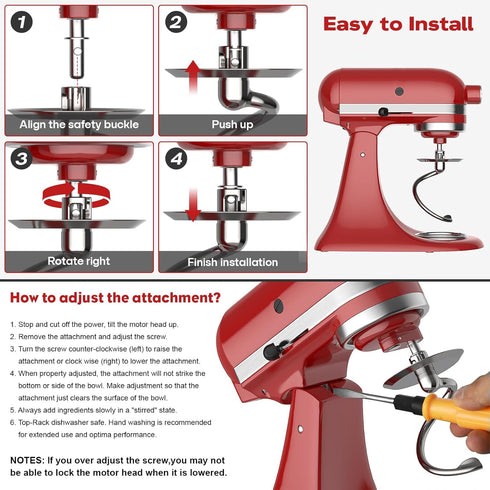 Stainless Steel Dough Hook for Kitchenaid Stand Mixer, Bread Hook for 4.5Qt -5 Qt Tilt-Head Stand Mixer, Dough Hook for Kitchenaid Mixer Attachmen...