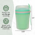 Goodful Double Wall Insulated Yogurt Container, Leak Proof Food Storage, Snack Container with Reusable Plastic Spoon, Microwave Safe, Dishwasher s...