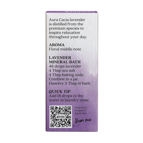 Aura Cacia 100% Pure Lavender Essential Oil, 0.5 fl. oz, Calm Relaxing Aroma, Therapeutic Grade, Ethically Sourced Lavender...