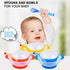 Berry President Baby Bowls with Suction Base, Spill-Proof Lid, Temperature-Sensing Spoon, Binaural Design Bowl for Babies Kids children Toddlers, ...