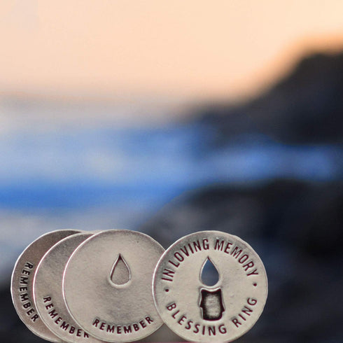 Memorial Tokens - In Loving Memory - Set of 12 Inspirational Pewter Blessing Charms by Whitney Howard Designs...