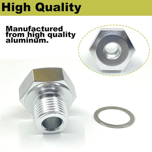 M16 1.5 Adapter to 1/8 NPT Oil Pressure Sensor Adapter Oil Pressure Sensor Adapter Fitting for LS Engine Swap LS1 LSX LS3 and for All GM LS Series...