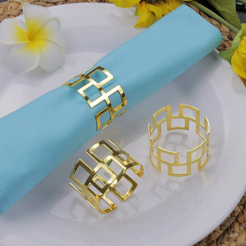LogHog Delicate Christmas Gold Napkin Rings Set of 12, Ideal Table Setting Napkin Buckles for Christmas, Thanksgiving, Wedding, Parties, Holiday (...