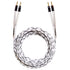 12AWG OFC HiFi Speaker Wire with Dual Gold Plated Banana Tip Plugs (15 Feet), High-End Heavy Duty Braided, 99.99% Oxygen-Free Copper - White, 15 F...