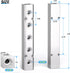 TAILONZ PNEUMATIC Silver 5 Way Pneumatic Shunt Aluminum Block Pneumatic Manifold Air Distribution Block Air path exhaust air source distributor,Co...
