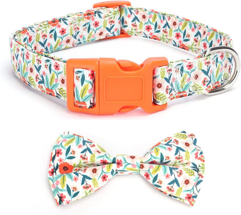 Soft & Comfy Dog Collar with Bow, Detachable and Adjustable Bow Tie Collar,Durable, and Stylish Pet Collar for Girl Female Small Medium Large Dogs...