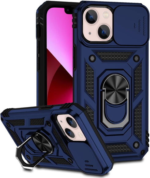 Hitaoyou Compatible with iPhone 13 Case, Phone Case iPhone 13,iPhone 13 Case with Camera Cover & Kickstand Military Grade Shockproof Heavy Duty Pr...