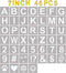 46 Pcs Letter Stencils Symbol Numbers Craft Stencils, Reusable Alphabet Templates Interlocking Stencil Kit for Painting on Wood, Wall, Fabric, Roc...