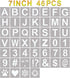 46 Pcs Letter Stencils Symbol Numbers Craft Stencils, Reusable Alphabet Templates Interlocking Stencil Kit for Painting on Wood, Wall, Fabric, Roc...