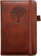 Small Pocket Notebook, Leather Journal Mini (Brown)...