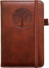 Small Pocket Notebook, Leather Journal Mini (Brown)...